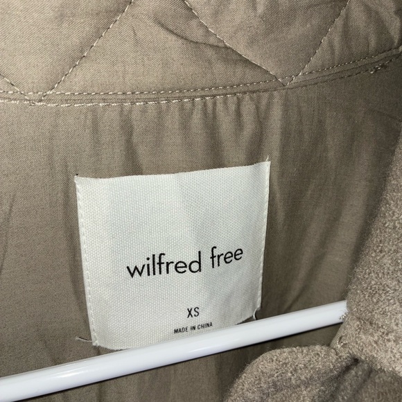 Wilfred Free Aritzia The Ganna Quilted Wool Shirt Jacket Shacket Brown XS - Picture 2 of 11